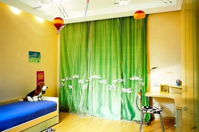 дизайн комнаты в зелёном стиле
